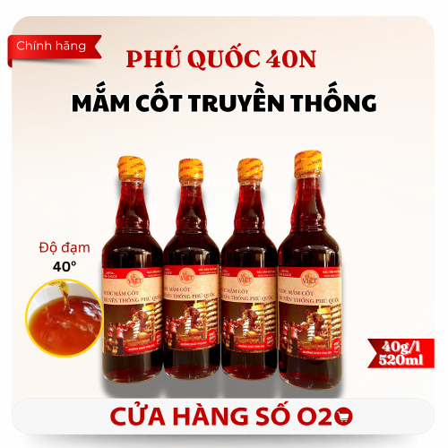 Nước Mắm Cốt Truyền Thống Phú Quốc 40N – Chai 520ml